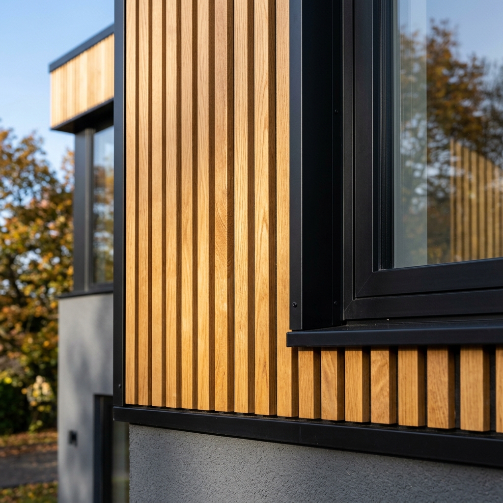 Coastal slatted composite cladding